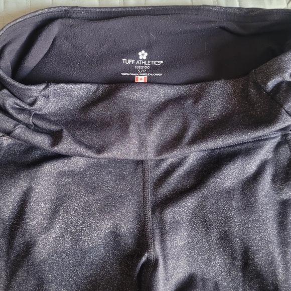 Tuff Athletics High Rise Leggings Size S Black Grey Sculpt Gym Yoga Workout - Picture 5 of 8